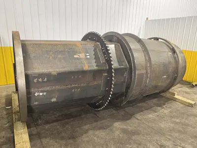 48" X 3-STAGE RANSOHOFF ROTARY DRUM BATCH AUTOMATIC PARTS DEBURR & WASHER SYSTEM, NEW 2013: YOBRO #24300