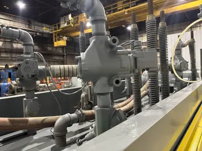 40 TON X 36" X 94" AIRAM 4 POST PNEUMATIC CUTOFF PRESS: STOCK #22485