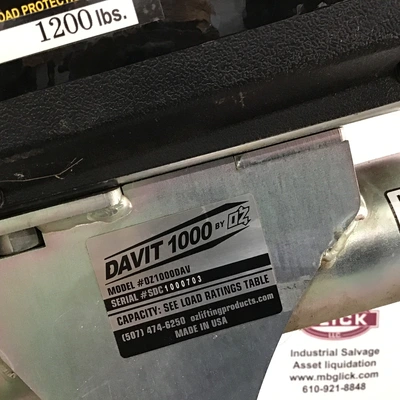OZ 0Z1000DAV Portable Davit Crane 1/4″ Cable 1000 Lb Capacity
