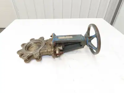 DeZurik 9258998 4" Knife Gate Valve 316 SS Rising Stem Lug Style Fig 824