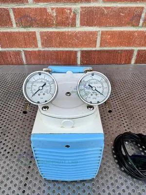 USED CHINA GM-0.50 DIAPHRAGM VACUUM PUMP 200MBAR, 110V, W/ 30L/MIN PUMPING SPEED