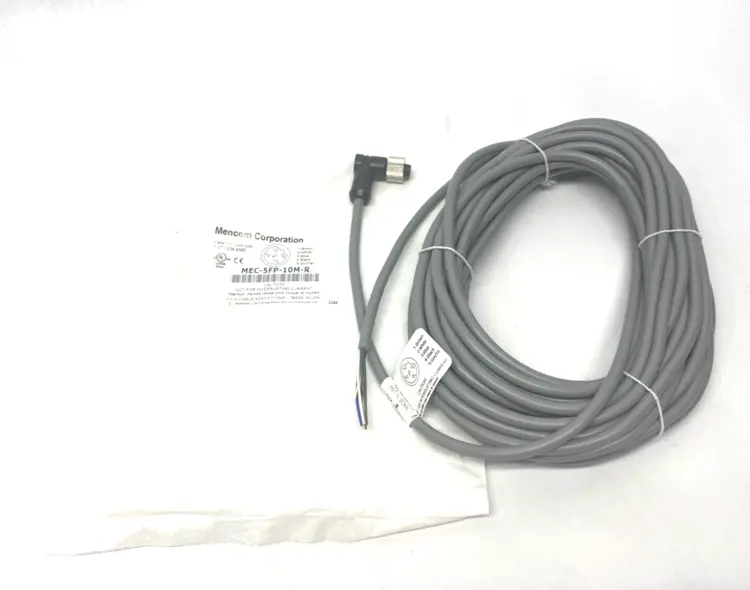 New | in-Stock Mencom Single End Cordset Female Right Angle M12 5-Pin 10m Cable & Wire Michigan US | Maverick Industrial Sales #1392614