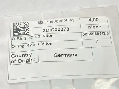 USED SCHEUGENPFLUG O-RING 42 X 3 LOT OF 6