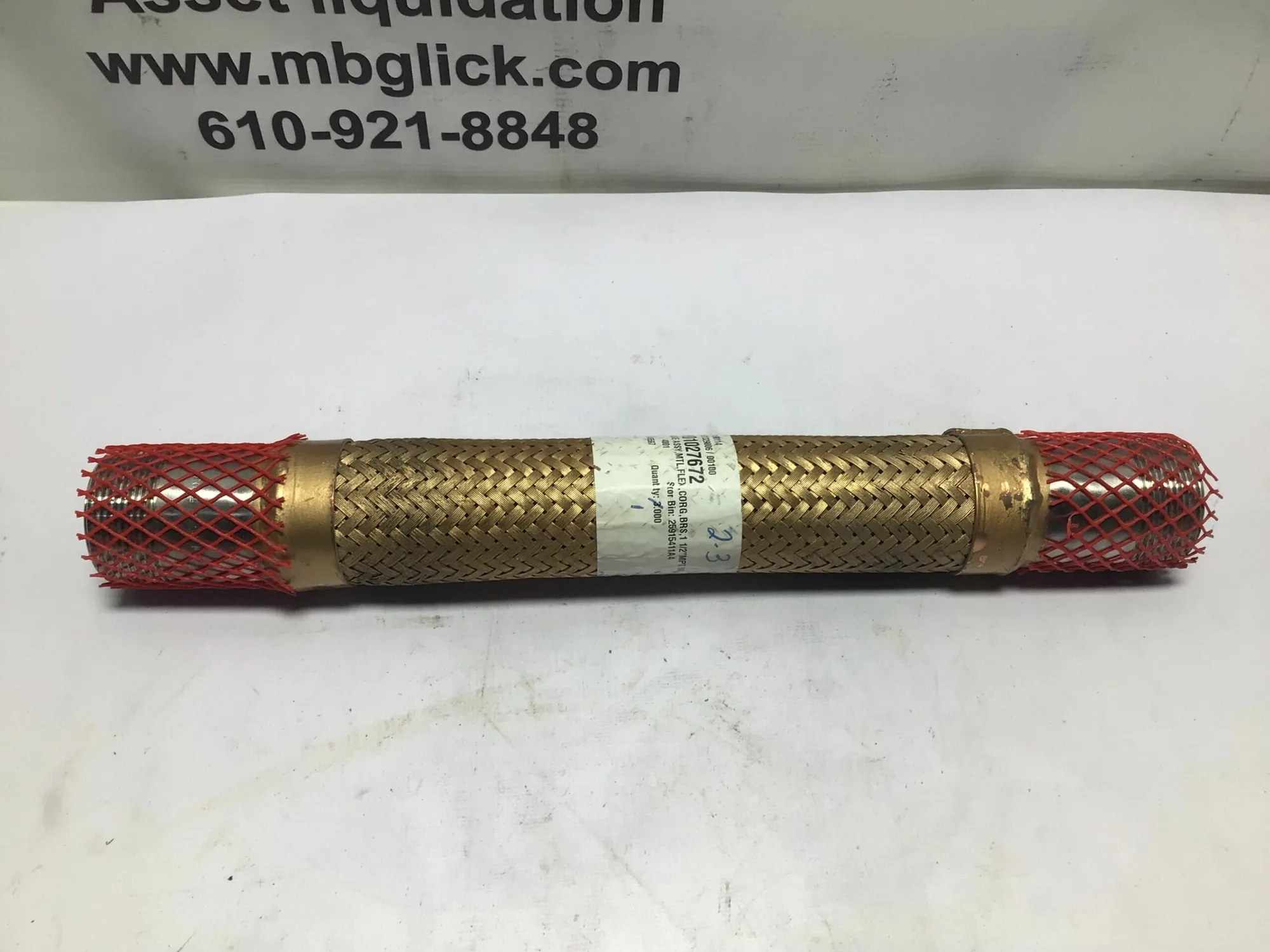 Hose Master Flex Pipe, Brass Braided 1 1/2″ NPT
