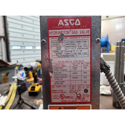 Used Twin 2" ASCO Series V710 Gas Valve Body w/ AH2E Hydramotor Actuator