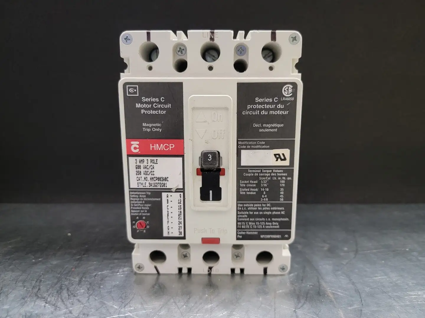 USED CUTLER-HAMMER HMCP003A0C