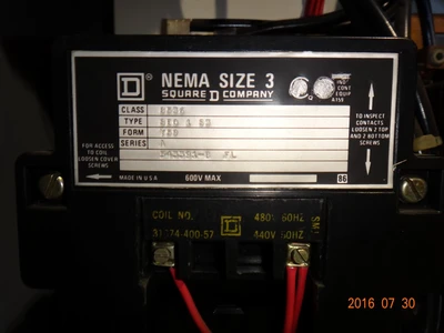 Square D Size 3 Reduced Voltage Starter with disconnect