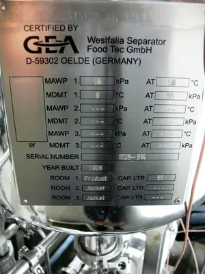 Westfalia CSC 20-01-476 hydro-hermetic separator skid.