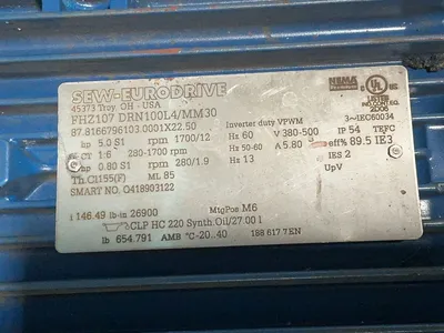 Ratio=146.49 Industrial Gearbox - Fh107bdt100l4