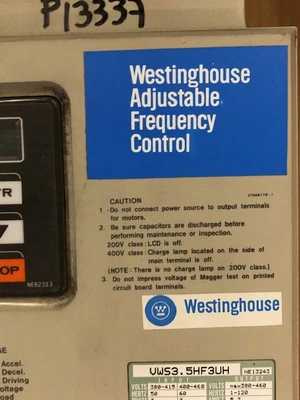 Westinghouse Adjustable Frequency Control VWS3.5HF3UH New Storeroom Spare