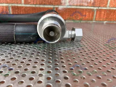 USED HUBER INSULATED CHILLER HOSE 53" W/ 1" FEMALE THREADED TO 1" QUICK DISCONNECT