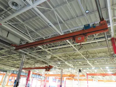 Cleveland Tramrail P&H 3 Ton Underhung Bridge Crane 39' 6" Span Magnetek Remote