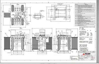 10,000 kVA KNAN Sealed Oil Transformer, 13800 pri. volts, 4160Y/2402 sec. volts