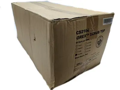Orex CS2100-L Large Scrub Top Short Sleeve Teal BOX OF 50 - New With Tags