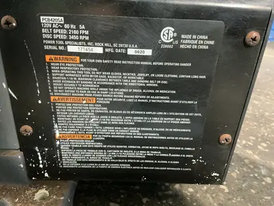 Used PORTER CABLE PCB420SA Disc Belt Sanders (woodworking) Ohio US | HGR 24 #1515744