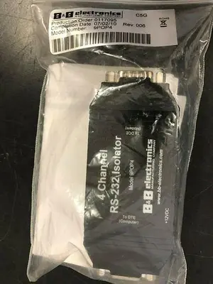 4 CHANNEL RS-232 ISOLATOR B&B ELECTRONICS