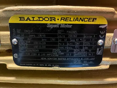 Used BALDOR 60HP 3PH 1780RPM 364T Industrial Controls | Surplus Asset Holdings #1220167