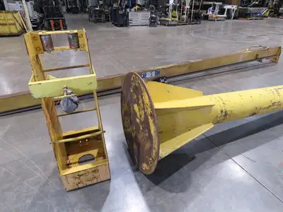 1/4 Ton 500 Lb Free Standing Jib Crane 20' Span 12' Height Under Beam