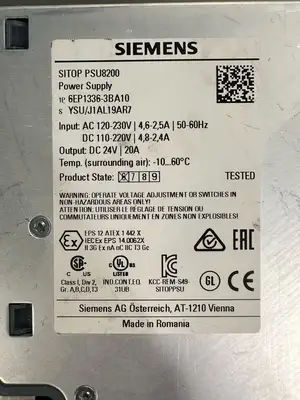 Siemens 6EP1336-3BA10 PSU8200 SITOP Power Supply 20A 24VDC (5.5.3)