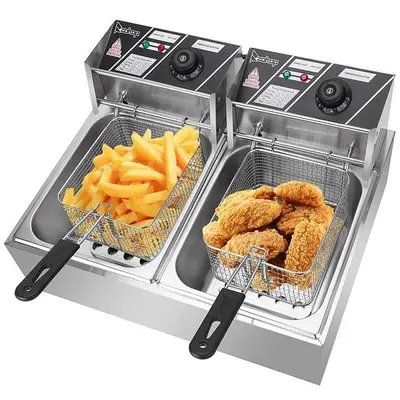 DOUBLE ELECTRIC COUNTER TOP DEEP FRYER