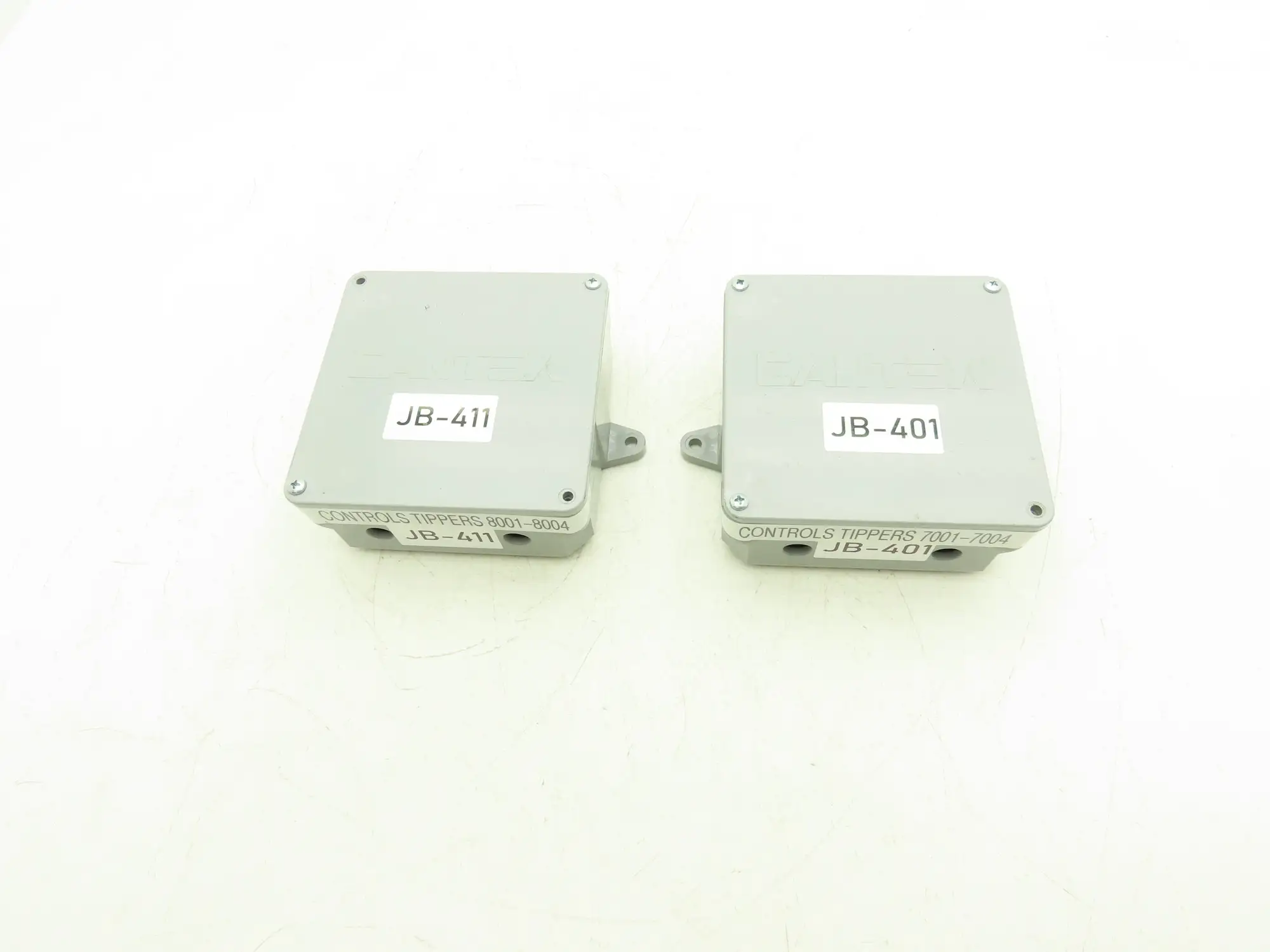 Mantissa Conveyor 000-120-17 Control Board Junction Box Package Tipper Lot of 2