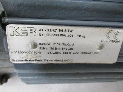 Used KEB _UNKNOWN_ Gearmotors Texas US | OCO Industrial #1600287