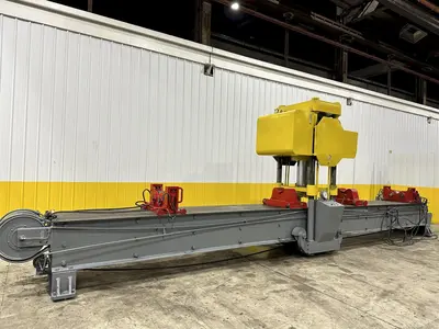 400 TON X 30' DRILCO TRAVELING HEAD HYDRAULIC STRAIGHTENING PRESS: STOCK #24953