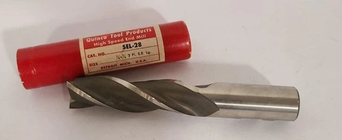 Quinco Tool Products 3 Flutes HSS High Speed End Mill SEL-28 7/8 S.E. LG.