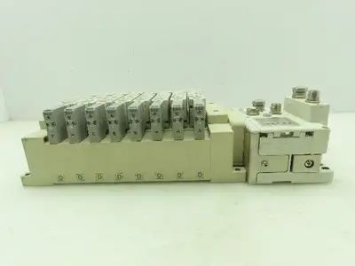 SMC SV Series 8-Station Manifold w/EX600 Serial Interface 24VDC Solenoid Valves