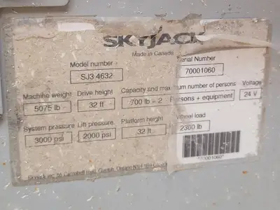 USED 2008 SKYJACK SJ3 4632