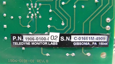Teledyne Monitor Labs 1906-0100-02 Long Range Buffer4 PCB Used