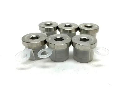 Inner Hex Head M18x1.5 Pipe Fitting Plug, Stainless Steel w/ Seal LOT OF 6