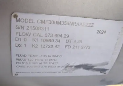 USED Micro Motion CMF300 M356NRAAEZZZ