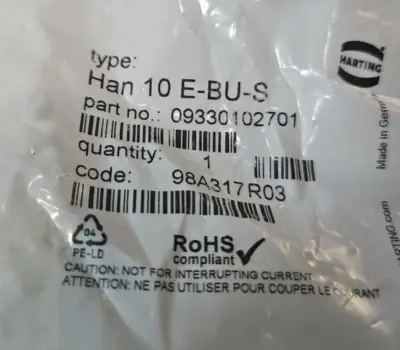 Rohs Han 10E-BU-S Screw Connection loc4C24