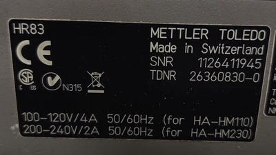 USED Mettler Toledo HR83