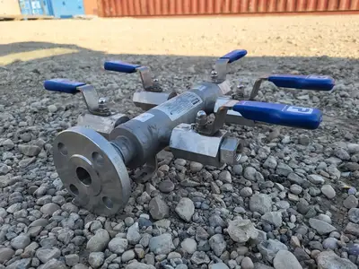 4-Way Air Header w/ 1/2" Ball Valves