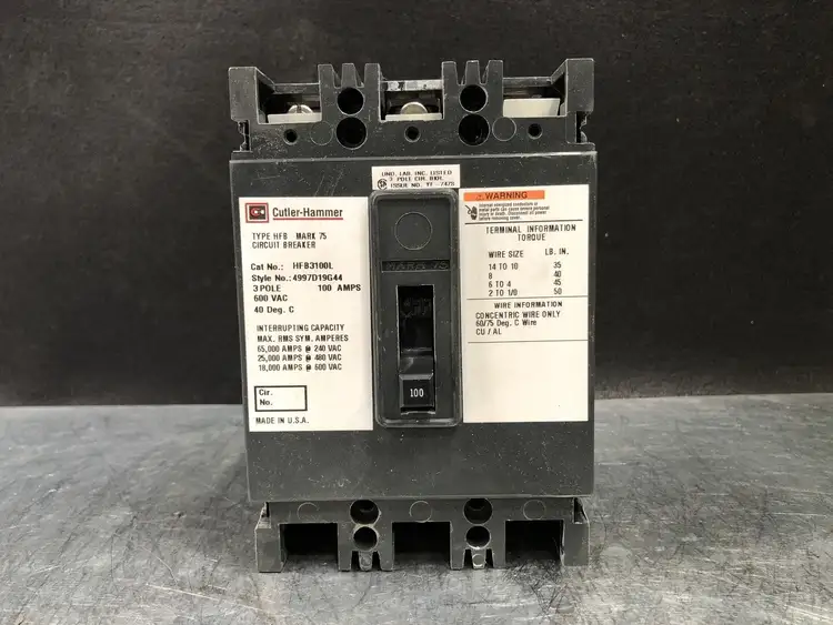 Used CUTLER-HAMMER HFB3100L Switchgears British Columbia CA | Lenmark #243984