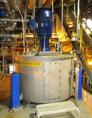De Laval 60 x 30 perforate basket centrifuge, 316SS.