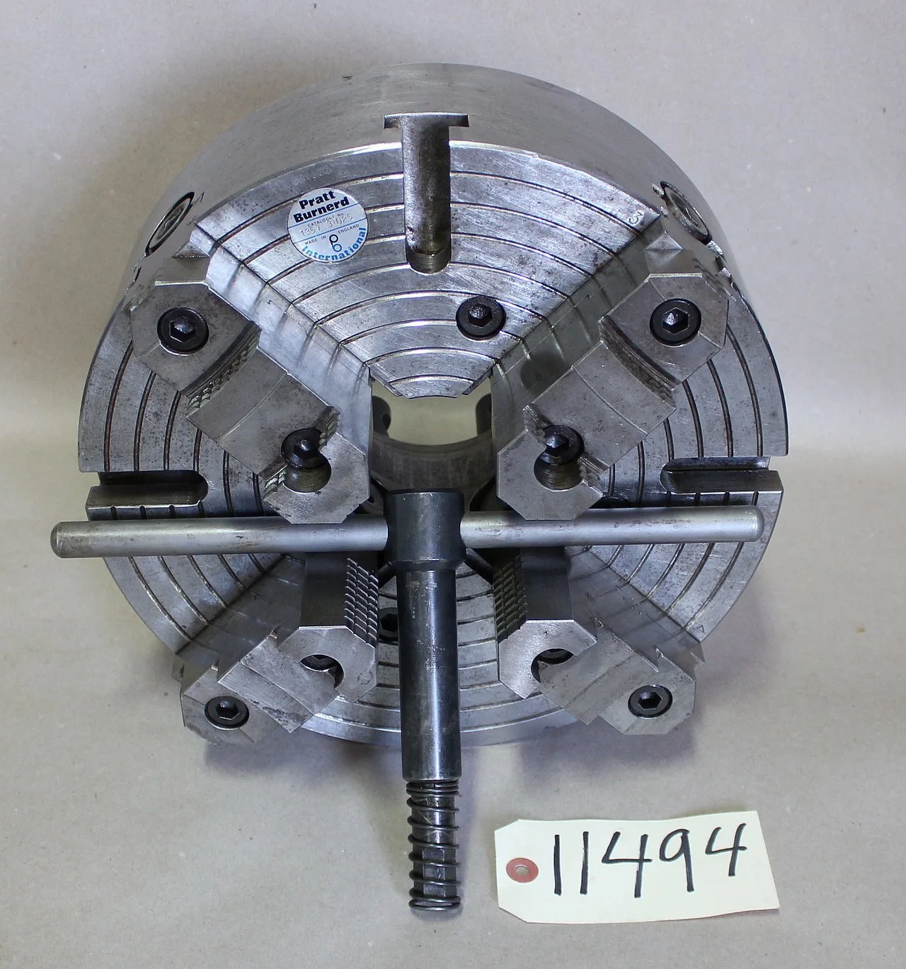 12" PRATT BURNERD 4-JAW MANUAL CHUCK
