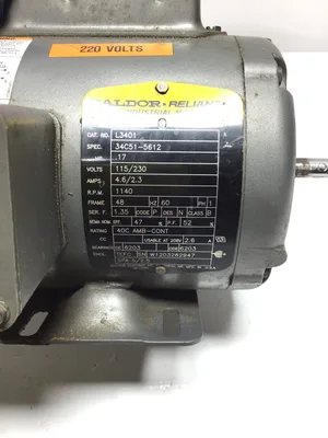 Baldor Reliancer L3401 Industrial Motor .17HP 1PH