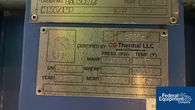 USED CG Thermal 150 Sq Ft CG Thermal Graphite Block Heat Exchanger, Model C150/150, 100/100#