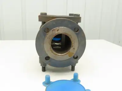 Jacoby Tarbox 910-3B Dual Sight Glass Flow Indicator Flap Check Valve 3" Flanged