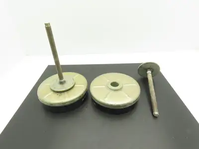 Studded Leveling Feet 8" Base Pad 7-5/8" Stud 11/16" x 9-3/4" Lot of 2