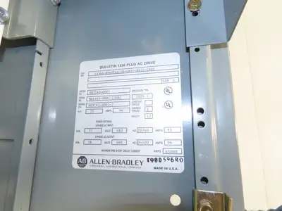 Allen Bradley 1336SB060VAADSGM1CHA2CL6EC AC Drive VFD 75Hp 76kva 460V Enclosure