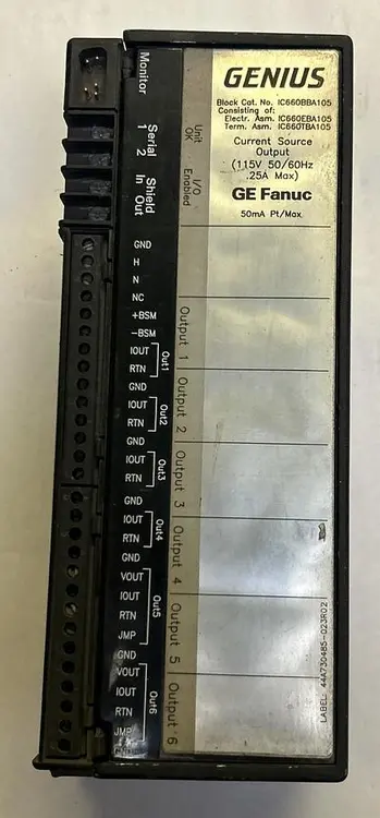 Used GE FANUC IC660BBA105 PLC Input & Output | Surplus Asset Holdings #1218456