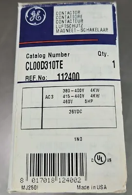 GE CL00D310TE CONTACTOR. Loc 4E-11