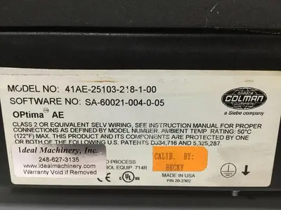 USED BARBER COLMAN 41AE-25103-218-1-00
