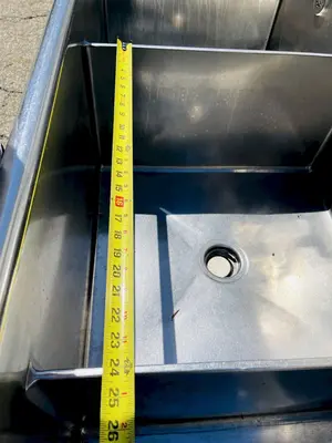 156” Commercial Stainless Steel   Three Compartment Sink w/Garbage Disposer
