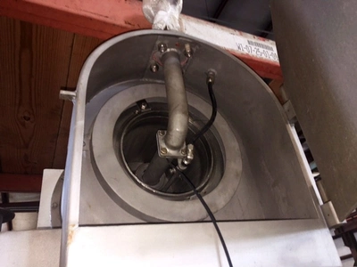 Baker-Perkins S-8 pusher centrifuge, 316SS.