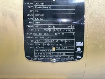 Used BALDOR RELIANCE 35AA002M493G1 Motors (misc) Ohio US | HGR 24 #1333852